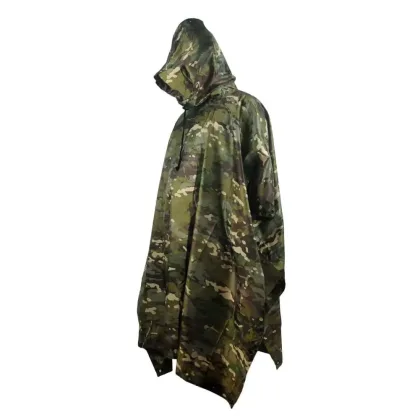 CP Jungle Portable Camouflage Waterproof Fabric Rain Protection Cape Adult Poncho Raincoat Cloak Travel Rainproof Motorcycle Man