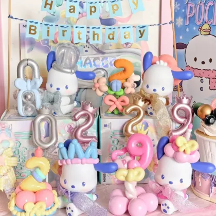Pachacco Balloon Carnival Party Series Mysterious Blind Box Pochacco Anime Characters Cute Desktop Ornament Handmade Gift